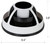 Organizer Office Supplies Desk Cosmetic Storage Rotating Caddy Art Supply Multiple Holder - White and Black