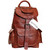 14" Women Handmade Travel Fashion Casual Shoulder Brown Leather Backpack Bag