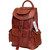 14" Women Handmade Travel Fashion Casual Shoulder Brown Leather Backpack Bag