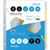 OS Plus 8-Tab 3 Ring Durable Colored Plastic w/Write & Erase Tab Binder Dividers