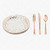125 PCS Disposable Rose Gold Plates Dinnerware All Occasions Party 25 Guest Set