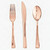 125 PCS Disposable Rose Gold Plates Dinnerware All Occasions Party 25 Guest Set
