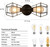 Metal Industrial Farmhouse Wall Sconce, 2-Lights, Retro Cage Wall Mount, Black Finish Lighting Fixture for Living Room, Bedroom, Garage, Hallway