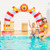 Inflatable Rainbow Lion Sprinkler Backyard  Arch, Giant Sprinkler for Kids Outdoor Play Water Toys Sprinkler for Boys Girls