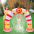 Inflatable Rainbow Lion Sprinkler Backyard  Arch, Giant Sprinkler for Kids Outdoor Play Water Toys Sprinkler for Boys Girls