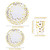 150 Pcs Gold Birthday Party Disposable 7" and 9" Plates 12oz Cups 50 Guest Set