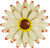 12" Metal Flower Wall Decor, Wall Art Sculpture, Metal Daisy Indoor/Outdoor