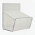 6" x 5.5" x 4.25" Clear Gray Plastic Dump Bin for Slatwall Pack of 1