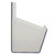 6" x 5.5" x 4.25" Clear Gray Plastic Dump Bin for Slatwall Pack of 1