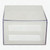 6" x 5.5" x 4.25" Clear Gray Plastic Dump Bin for Slatwall Pack of 1