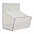 6" x 5.5" x 4.25" Clear Gray Plastic Dump Bin for Slatwall Pack of 1