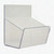 6" x 5.5" x 4.25" Clear Gray Plastic Dump Bin for Slatwall Pack of 1