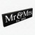 Mr & Mrs 2021 Large Wedding Hanging Sign Present Gift Decoration - Black