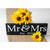 Mr & Mrs 2021 Large Wedding Hanging Sign Present Gift Decoration - Black