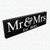 Mr & Mrs 2021 Large Wedding Hanging Sign Present Gift Decoration - Black
