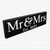 Mr & Mrs 2021 Large Wedding Hanging Sign Present Gift Decoration - Black