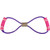 Rubber Exercise Pull Rope Resistance Bands Elastic Yoga Fitness Equipment, Purple/Pink