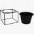 Metal Square 6" Home Garden Flower Plant Holder Removable Pot Stand Black