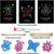 50 PCS Black Scratch Paper Set Art Craft Rainbow for Kids with 4 Unique Stencils