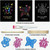 50 PCS Black Scratch Paper Set Art Craft Rainbow for Kids with 4 Unique Stencils
