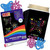 50 PCS Black Scratch Paper Set Art Craft Rainbow for Kids with 4 Unique Stencils