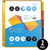 OS Plus 5-Tab Plastic Binder Dividers w/ 2 Pockets, Insertable Big Tabs