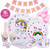 116 PCS Unicorn Balloon Plates Cups Napkins Straws Birthday Party 16 Guest Set