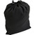 Black Polyester Drawstring Bag w/ Dual Push Button Cord Clasps (18" x 12.5")
