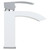 Marella 6" Single Hole Single Handle Modern Bathroom Sink Faucet, Matte White/Polished Chrome