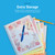 OS Plus 5‑Tab Plastic Binder Dividers Write & Erase Tabs White 3‑Ring