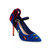 Isa Tapia Barcelona Embroidered Suede Mary Jane Closed Pointed-Toe Heels Pump
