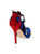 Isa Tapia Barcelona Embroidered Suede Mary Jane Closed Pointed-Toe Heels Pump