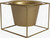 Metal Square 6" Home Garden Flower Plant Holder Removable Pot Stand, Gold 2 Pack