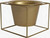 Metal Square 6" Home Garden Flower Plant Holder Removable Pot Stand, Gold 2 Pack
