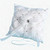Square Wedding Ring Bearer Pillow with Bow and Rhinestones, White 7 X 7 Inches