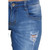 Bonage Fashion Women's Distressed Denim Blue Jeans - Multiple Styles and Sizes
