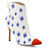 Isa Tapia Madrid Embroidered Asterisk Leather Point-Toe Ankle Booties - White