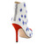 Isa Tapia Madrid Embroidered Asterisk Leather Point-Toe Ankle Booties - White