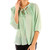 Chiffon Pleated Summer Time Womens Fashion Blouse 3/4 Sleeve Shirt