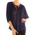 Chiffon Pleated Summer Time Womens Fashion Blouse 3/4 Sleeve Shirt