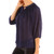 Chiffon Pleated Summer Time Womens Fashion Blouse 3/4 Sleeve Shirt