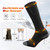 Rechargeable Electric Socks Unisex Battery Powered Heat Insulated Socks Kit for Hunting Skiing and Cold Feet 8.3" - 12.5"