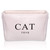 Canvas Storage Basket Rectangular with Handles 7.5''x16''x12.25'', Household Storage For Blankets, Towels, Toys - White Canvas, Cat Toys Print - 3 Pack