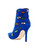 Isa Tapia Juliette Embroidered Eyes and Stars Suede Point-Toe Booties - Blue