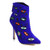 Isa Tapia Juliette Embroidered Eyes and Stars Suede Point-Toe Booties - Blue