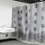 Pztex 72" x 72" Shower Deluxe Curtain w/ Matching Hooks - Black White Freestyle