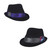 Justin Bieber Fedoras - Black/Purple Lettering & Checkered Strip Hat for Kids