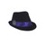 Justin Bieber Fedoras - Black/Purple Lettering & Checkered Strip Hat for Kids