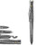 7 in 1 Tactical Pen Multi Tool - Flashlight Glass Breaker Screwdriver Steel Gray
