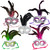 Mardi Gras Glitter Eye Mask With Feather Plume